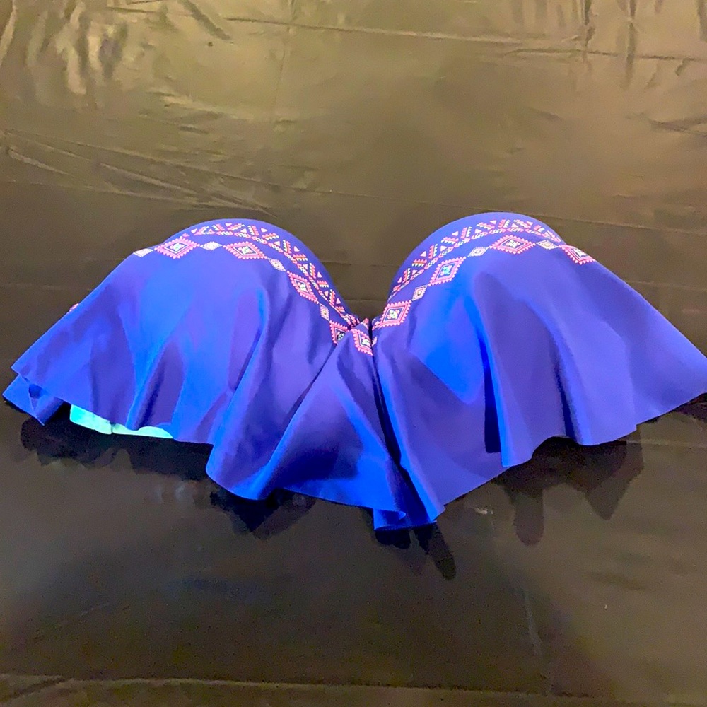 BONGO blue bathing suit top